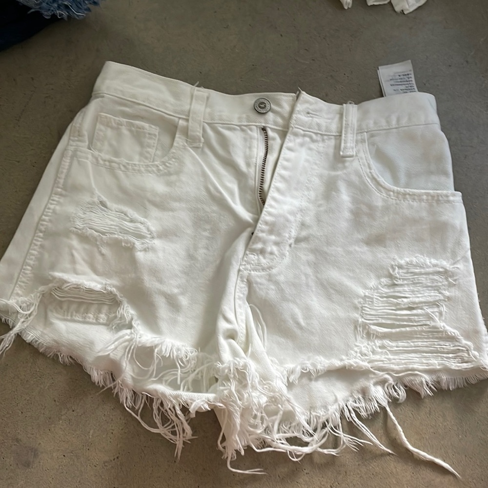 Hollister white shorts